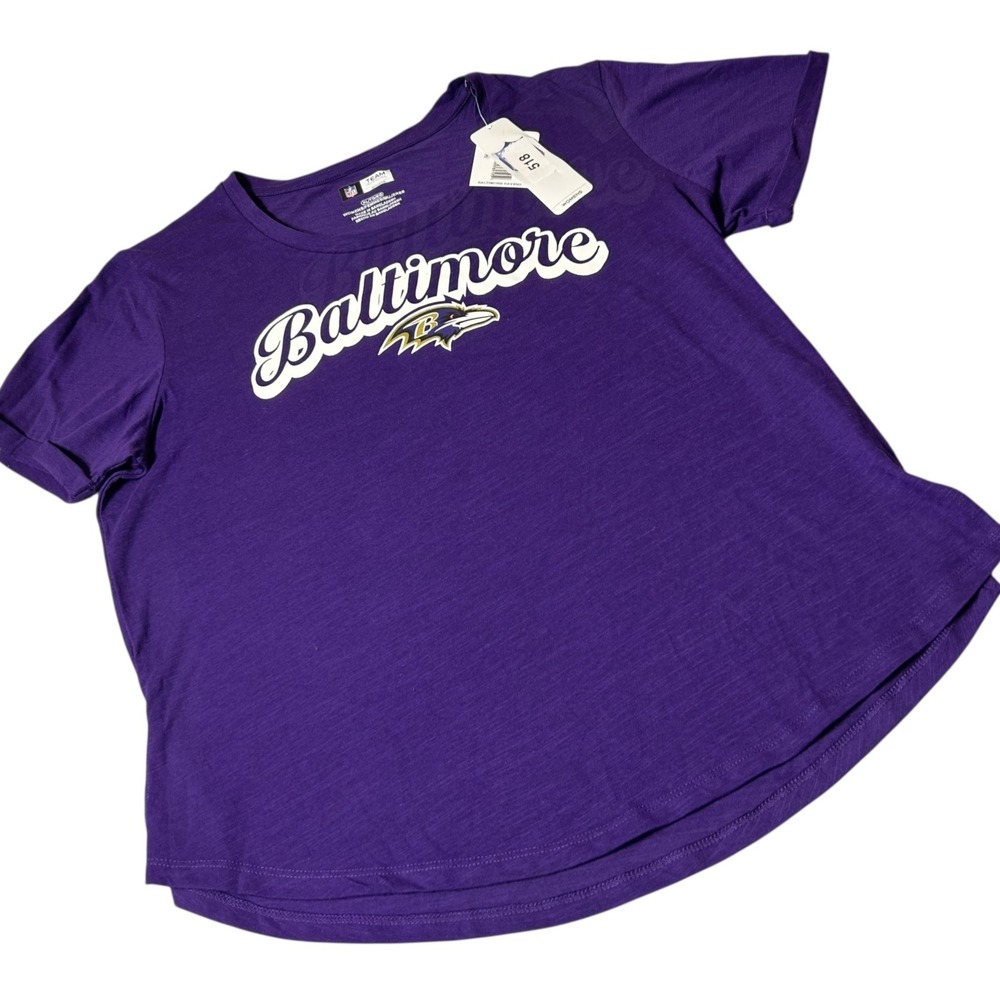 NEW Baltimore Ravens NFL Women's Purple T-Shirt XL Extra Large Team Apparel